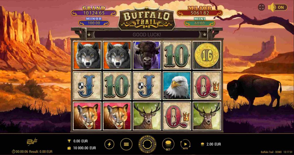 В слоте Buffalo Trail от GameBeat активируется функция бесплатных вращений.